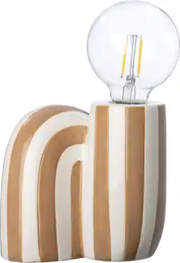 Intratuin Intratuin tafellamp Nanna wit / bruin 14,5 x 10,5 x 23 cm aanbieding