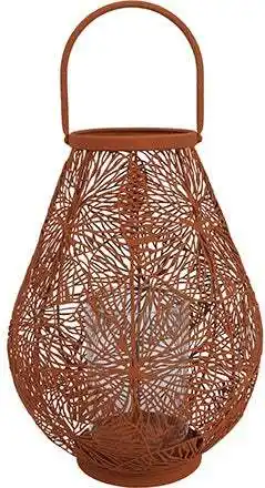 Intratuin Countryfield lantaarn Janine terracotta D 24 H 32 cm aanbieding