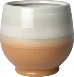 Intratuin Intratuin bloempot op voet Kaan bruin D 13,5 H 12,5 cm aanbieding