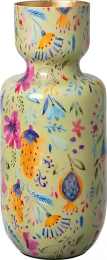 Intratuin Intratuin vaas Bruton groen D 9 H 20 cm aanbieding