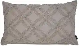 Intratuin Linen & More sierkussen Annika grijs 30 x 50 cm aanbieding