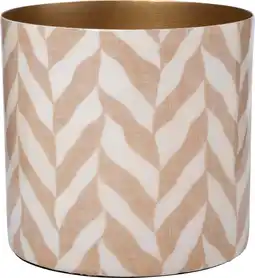 Intratuin Intratuin bloempot Horta crème / beige D 17 H 17 cm aanbieding