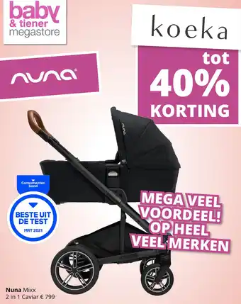 Baby & Tiener Nuna Mixx 2 in 1 Caviar aanbieding