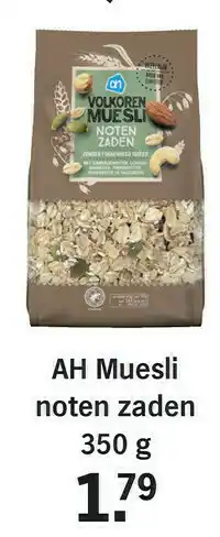 Albert Heijn AH Muesli noten zaden 350g aanbieding