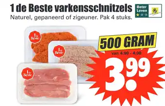 Dirk 1 de Beste varkensschnitzels 500g aanbieding