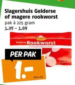 Poiesz Slagershuis gelderse of magere rookworst aanbieding