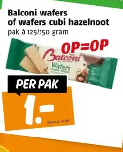 Poiesz Balconi wafers of wafers cubi hazelnoot aanbieding