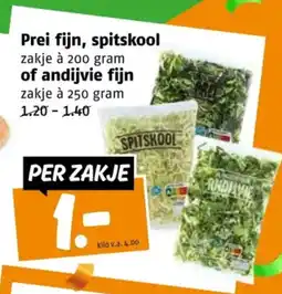 Poiesz Prei fijn, spitskool of andijvie fijn aanbieding