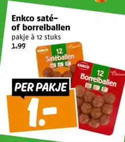 Poiesz Enkco saté of borrelballen aanbieding