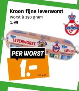 Poiesz Kroon fijne leverworst aanbieding