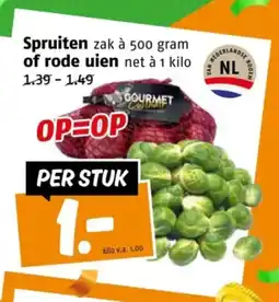 Poiesz Spruiten of rode uien aanbieding