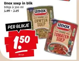 Poiesz Unox soep in blik aanbieding