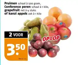 Poiesz Pruimen, conference peren, grapefruit of kanzi appels aanbieding