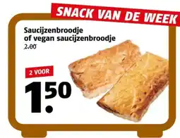 Poiesz Saucijzenbroodje of vegan saucijzenbroodje aanbieding