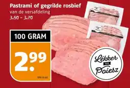 Poiesz Pastrami of gegrilde rosbief aanbieding