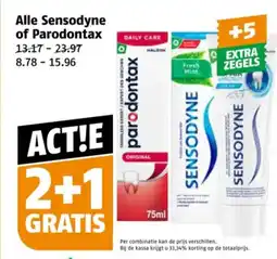 Poiesz Alle sensodyne of parodontax aanbieding