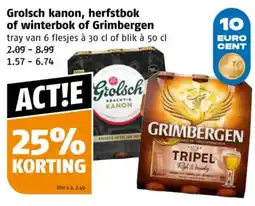 Poiesz Grolsch kanon, herfstbok of winterbok of grimbergen aanbieding