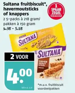 Poiesz Sultana fruitbiscuit, havermoutsticks of knappers aanbieding