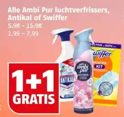 Poiesz Alle ambi pur luchtverfrissers, antikal of swiffer aanbieding