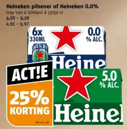 Poiesz Heineken pilsener of heineken 0.0% aanbieding