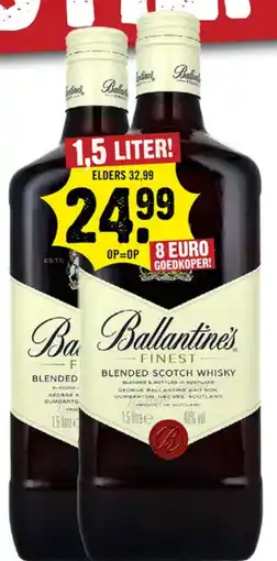 Dirck 3 Ballantines finest blended scotch whisky aanbieding