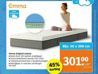 Albert Heijn Emma Original Matras 45% Korting aanbieding