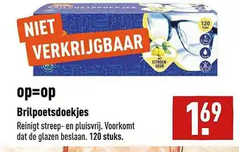 ALDI Brilpoetsdoekjes aanbieding