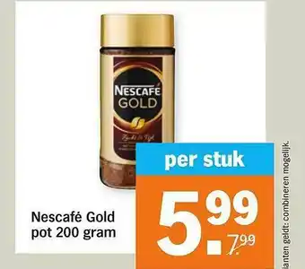 Albert Heijn Nescafé Gold Pot 200 Gram aanbieding