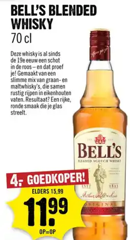 Dirck 3 Bell's blended whisky aanbieding