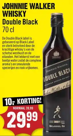 Dirck 3 Johnnie Walker whisky double black aanbieding