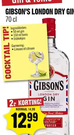 Dirck 3 Gibson's london dry gin aanbieding