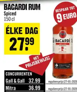 Dirck 3 Bacardi rum spiced aanbieding
