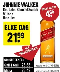 Dirck 3 Johnnie Walker red label blended scotch whisky aanbieding