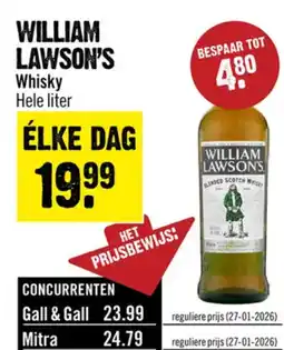 Dirck 3 William lawson's whisky aanbieding