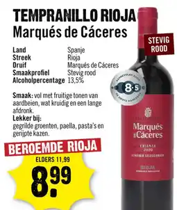 Dirck 3 Tempranillo Rioja Marqués de Cáceres aanbieding