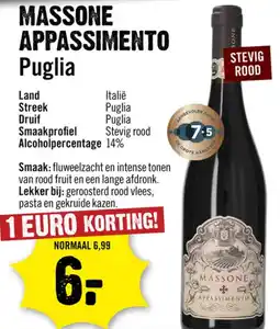Dirck 3 Massone Appassimento Puglia aanbieding