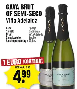 Dirck 3 Cava Brut of Semi-seco Viña Adelaida aanbieding