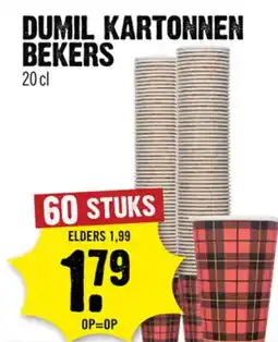 Dirck 3 Dumil kartonnen bekers aanbieding
