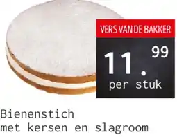 Naanhof Bienenstich met kersen en slagroom aanbieding