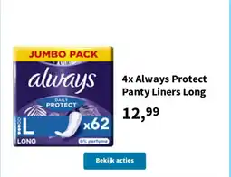 Plein.nl Always Protect Panty Liners aanbieding