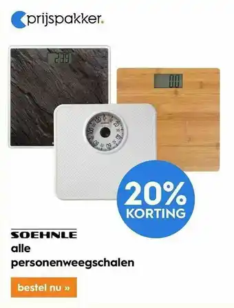 Blokker Alle Personenweegschalen 20% Korting aanbieding