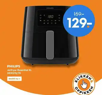 Blokker Philips Airfryer Essential XL HD9270-70 aanbieding