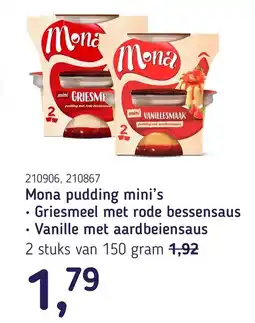 Van Hoeckel Mona pudding mini's aanbieding