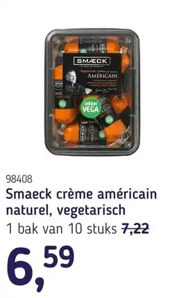 Van Hoeckel Smaeck crème américain naturel, vegetarisch aanbieding