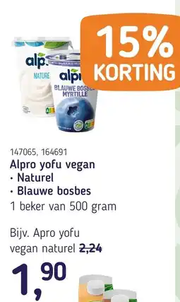 Van Hoeckel Alpro yofu vegan aanbieding