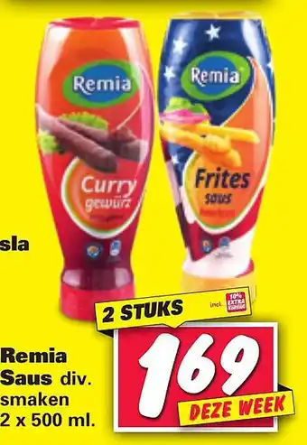 Nettorama Remia Saus 500ml aanbieding