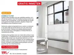Kluswijs Dubbele plissé lichtdoorlatend of verduisterend: aanbieding