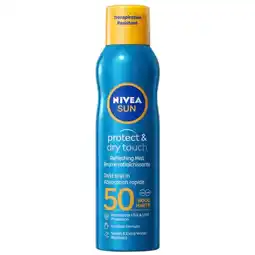 Trekpleister NIVEA Sun Protect & Dry Touch SPF50 Verfrissende Zonnebrandmist aanbieding