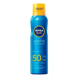 Trekpleister NIVEA Sun Protect & Dry Touch SPF50 Verfrissende Zonnebrandmist aanbieding