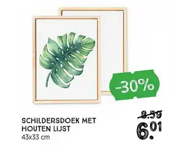 Xenos Schildersdoek Met Houten Lijst aanbieding